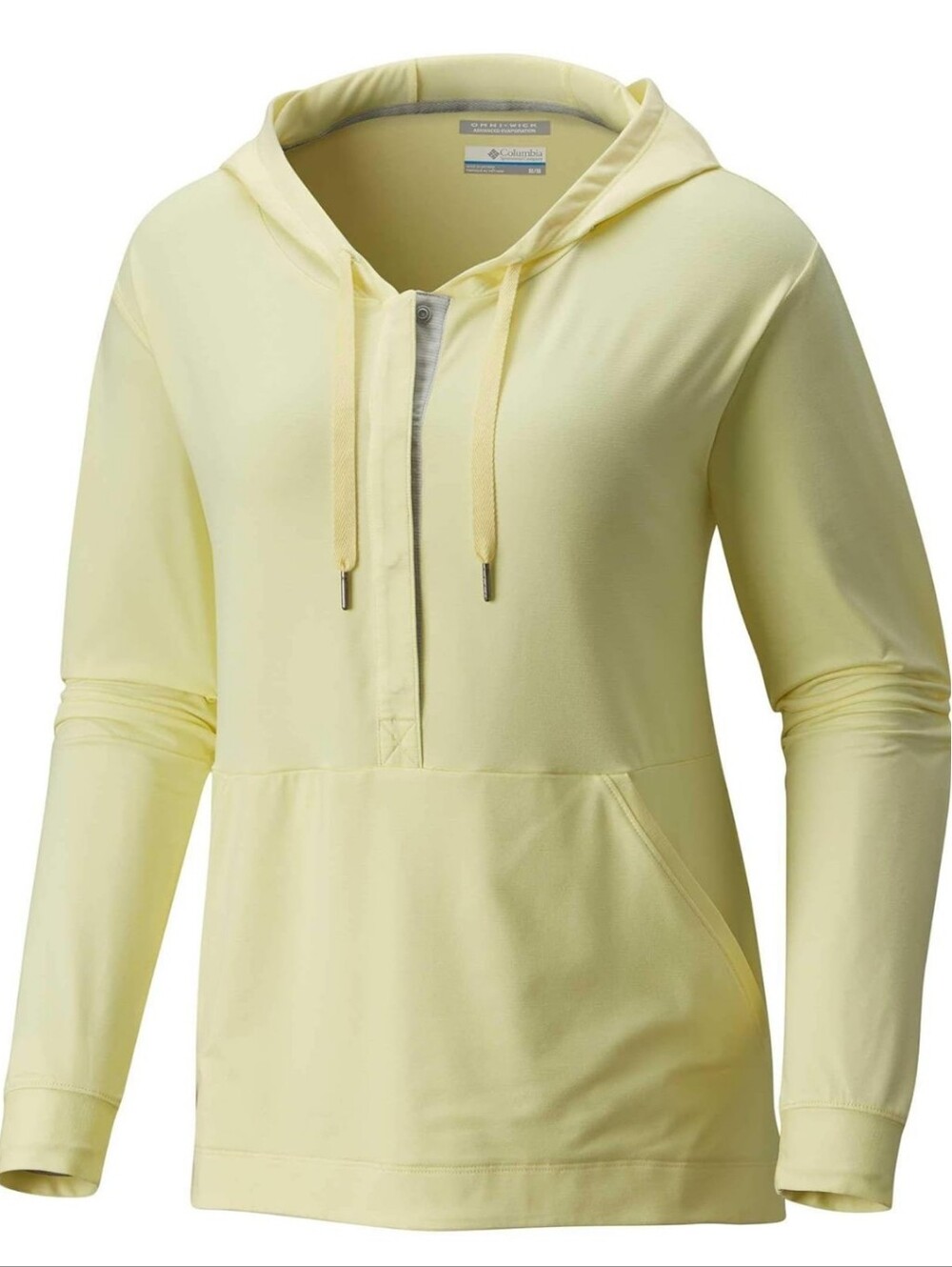 Colmbia Pfg Womens Reel Relaxed Yellow Hooded Pullover.  Summer/Spring!  Large